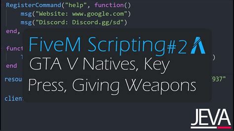 You can create one though using the normal RegisterCommand () native though. . Fivem give weapon command